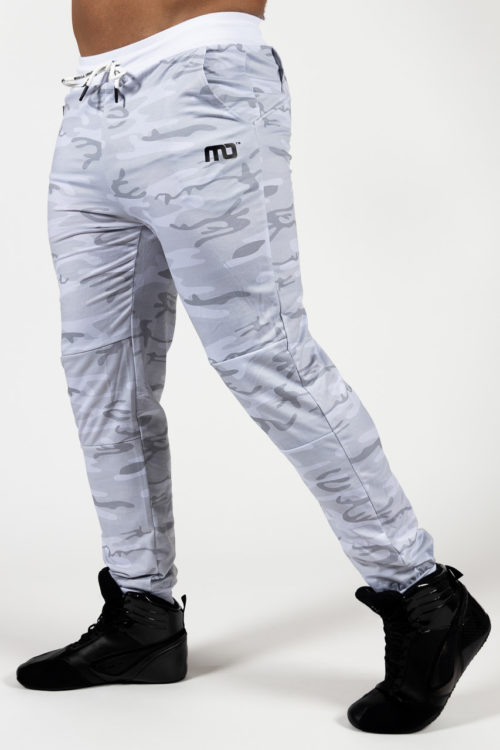 Vertex Mens Gym Jogger Pants White Camo